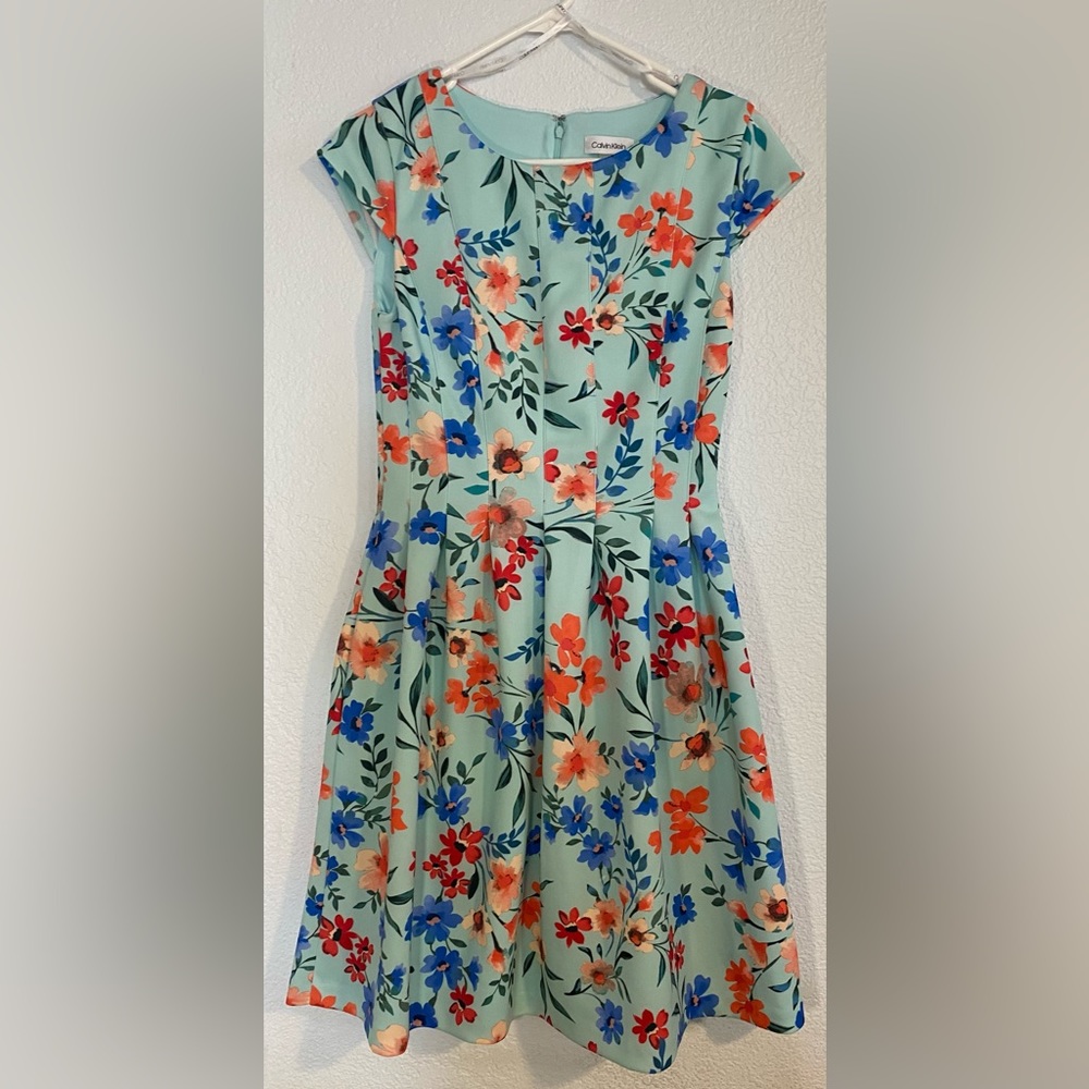 Calvin Klein Fit & Flare Floral Dress